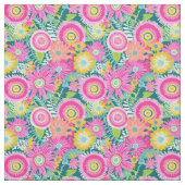 Rosa Blume im Boho-Stil Stoff (Muster)