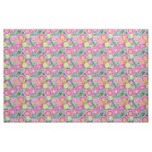 Rosa Blume im Boho-Stil Stoff (Fat Quarter (45,7 x 55,9 cm))