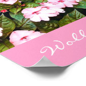 Rosa Blume im botanischen Garten NSW Poster (Ecke)