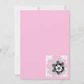 Rosa Blume im Frühjahr Einladung (Rückseite)