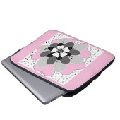 Rosa Blume im Frühjahr Laptopschutzhülle (Vorne Knopf)