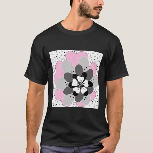 Rosa Blume im Frühjahr T-Shirt (Vorderseite)