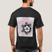 Rosa Blume im Frühjahr T-Shirt (Rückseite)