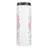 Rosa Blume im Frühjahr Thermosbecher (Rückseite)