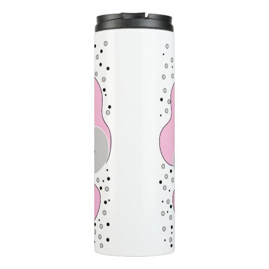 Rosa Blume im Frühjahr Thermosbecher (Rückseite)