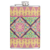 Rosa Blume im Garten Flachmann (Vorderseite)