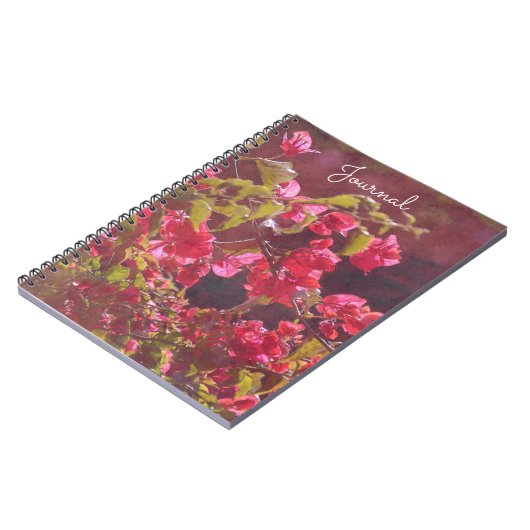 Rosa Blume im Sunshine Journal-Notebook Notizblock (Linke Seite)