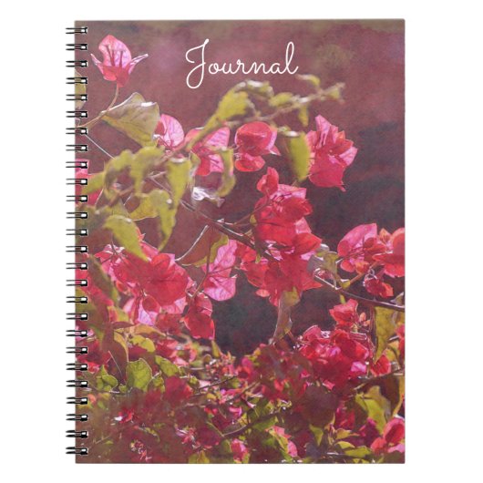 Rosa Blume im Sunshine Journal-Notebook Notizblock (Vorderseite)