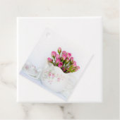 Rosa Blume im Teekessel Hochzeit Geschenkanhänger (Beispiel)