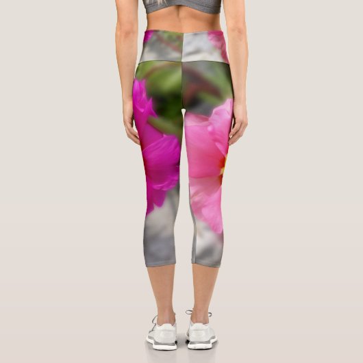Rosa Blume in der Sonne Capri Leggings (Rückseite)