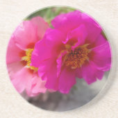 Rosa Blume in der Sonne Getränkeuntersetzer (Vorne)