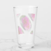 Rosa Blume in der Sonne Glas (Rückseite)