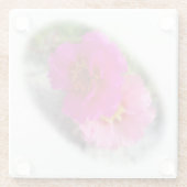 Rosa Blume in der Sonne Glasuntersetzer (Rückseite)