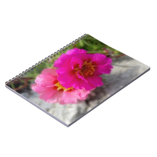 Rosa Blume in der Sonne Notizblock (Linke Seite)