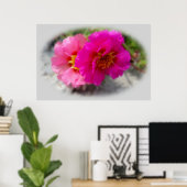 Rosa Blume in der Sonne Poster (Heimbüro)