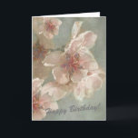 Rosa Blume in einem sanften Hintergrund Geburtstag Karte<br><div class="desc">Atemberaubend Happy Birthday Card — sagen Sie es mit ruhigen Blume</div>