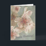 Rosa Blume in einem sanften Hintergrund Geburtstag Karte<br><div class="desc">Atemberaubend Happy Birthday Card — sagen Sie es mit ruhigen Blume</div>