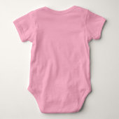 Rosa Blume in hellblau Baby Strampler (Rückseite)