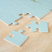 Rosa Blume in hellblau Puzzle (Seite)