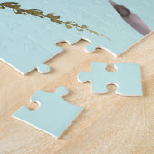 Rosa Blume in hellblau Puzzle (Seite)