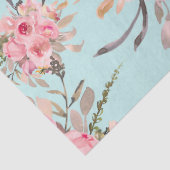 Rosa Blume in hellblau Seidenpapier (Detail)