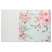 Rosa Blume in hellblau Stoff (Fat Quarter (45,7 x 55,9 cm))