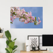 Rosa Blume in Obstgarten Poster (Heimbüro)