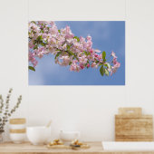 Rosa Blume in Obstgarten Poster (Küche)