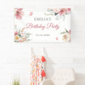 Rosa Blume in Pastellfarben Banner (Insitu)