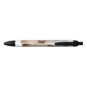 Rosa Blume in Schwarz Kugelschreiber (Rückseite)