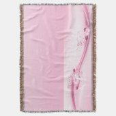 Rosa Blume in Waves Decke (Vorderseite Vertikal)