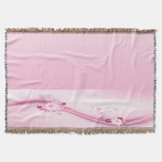 Rosa Blume in Waves Decke (Vorderseite)