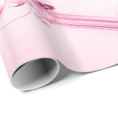 Rosa Blume in Waves Geschenkpapier (Rolleneckpunkt)