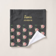 Rosa Blume individuelle Name grau