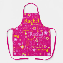 Rosa Blume individuelle Name kurzer Name Rachel Schürze