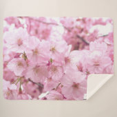 Rosa Blume Japanischer Kirschblossom Sherpadecke (Vorderseite (Horizontal))