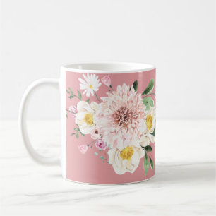 Rosa Blume Kaffee T-Shirt Tasse Trinkbehälter