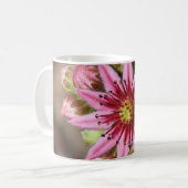 Rosa Blume Kaffeemaschine Kaffeetasse (Vorderseite Links)