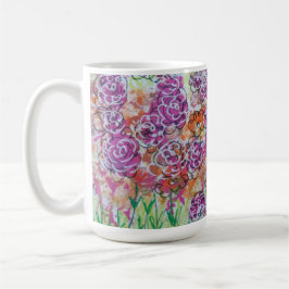 Rosa Blume Kaffeetasse