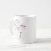Rosa Blume Kaffeetasse (Vorderseite Links)