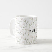 Rosa Blume Kaffeetasse (Vorderseite Links)
