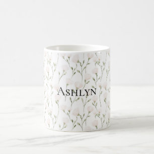 Rosa Blume Kaffeetasse