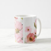 rosa Blume Kaffeetasse (VorderseiteRechts)