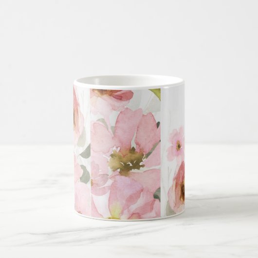rosa Blume Kaffeetasse (Mittel)
