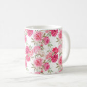 Rosa Blume Kaffeetasse (VorderseiteRechts)