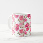 Rosa Blume Kaffeetasse (Vorderseite Links)