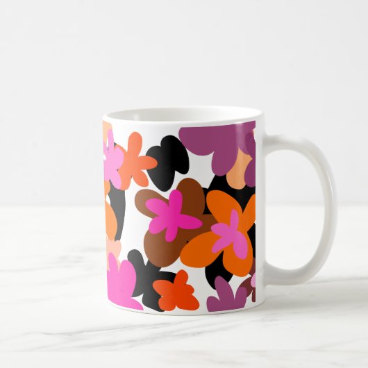 Rosa Blume Kaffeetasse (Rechts)