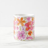 Rosa Blume Kaffeetasse (Mittel)