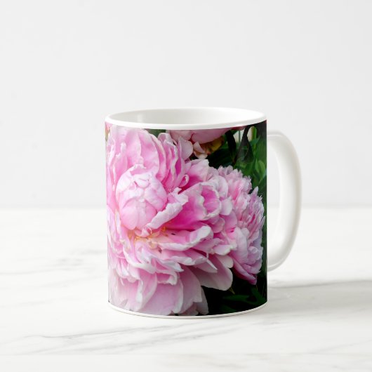 Rosa Blume Kaffeetasse (VorderseiteRechts)