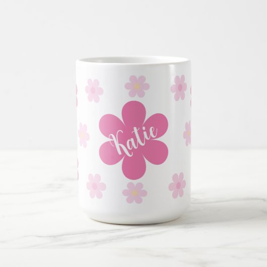 Rosa Blume Kaffeetasse (Mittel)